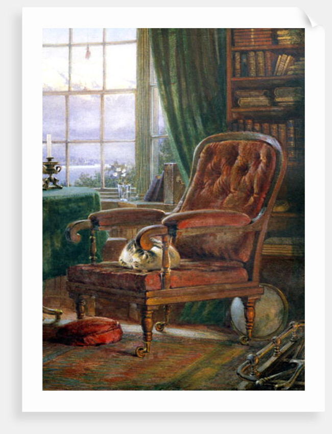 John Ruskin's study at Brantwood, Cumbria, 1882 by William Gersham Collingwood