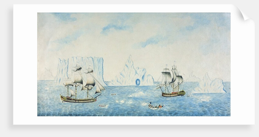 Boats Collecting Ice, c.1773 by English School