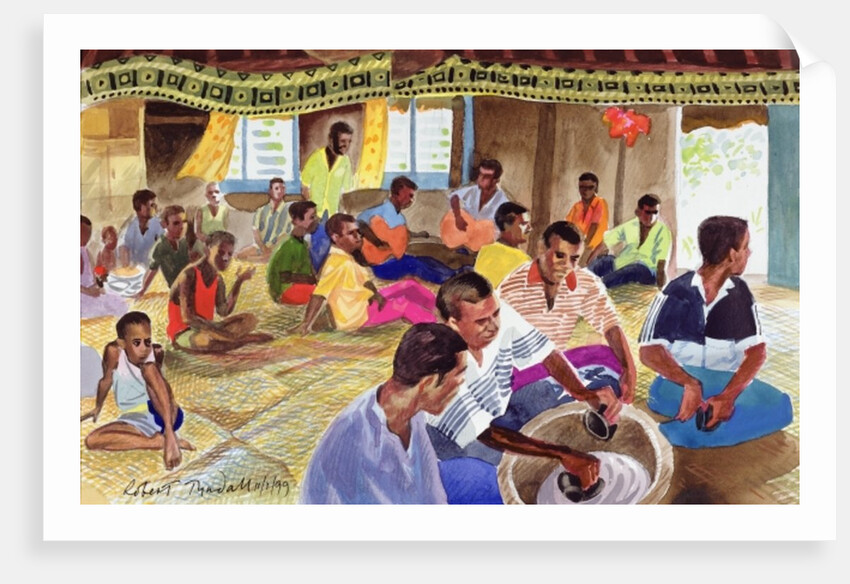 Kava Drinking Ceremony, Fiji, 1999 by Robert Tyndall