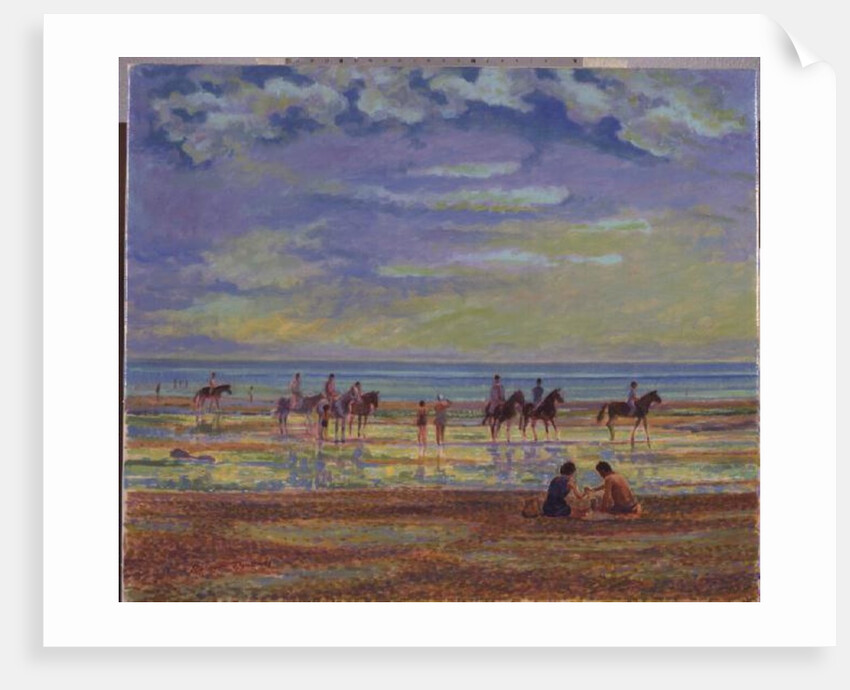 Ponies on Ferring Beach by Robert Tyndall