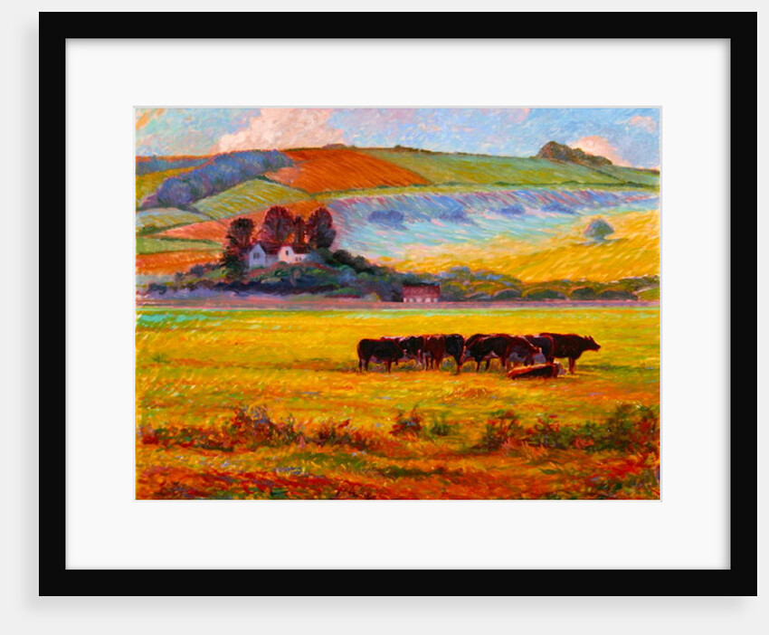 Evening Cattle, Cuckmere Valley, Sussex by Robert Tyndall