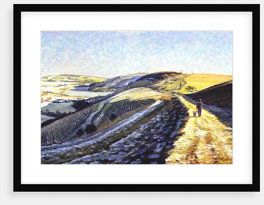 Winter Walk on the Downs, 1996 by Robert Tyndall