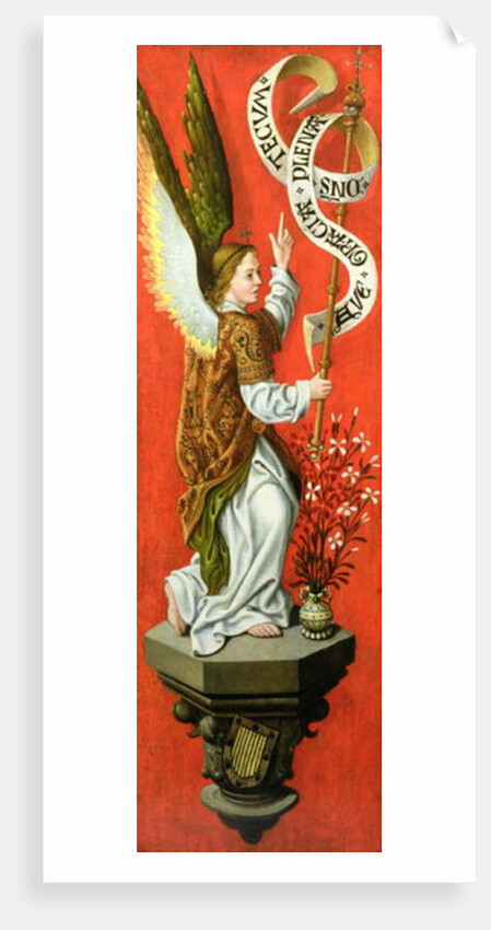 Angel Holding a Banner by German School