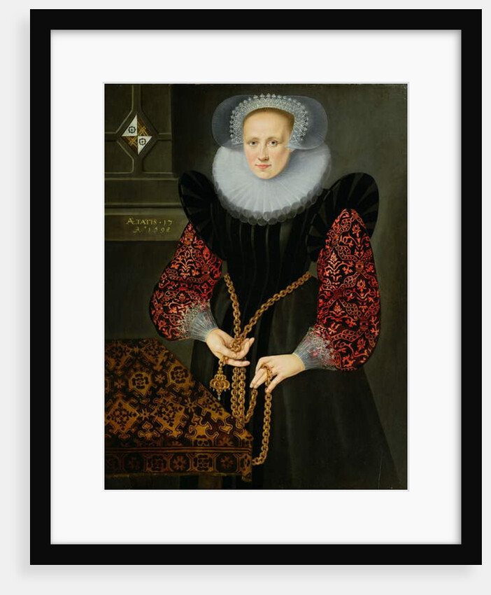 Portrait of Aefge Gijbland, aged seventeen, 1598 by Friesian School