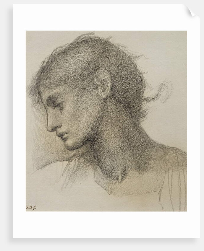 Study of a Head, for 'The Mill', c.1872-80 by Edward Coley Burne-Jones