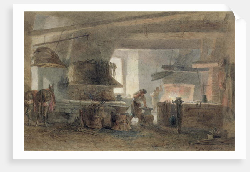 A Smithy at Seville by Edward Angelo Goodall