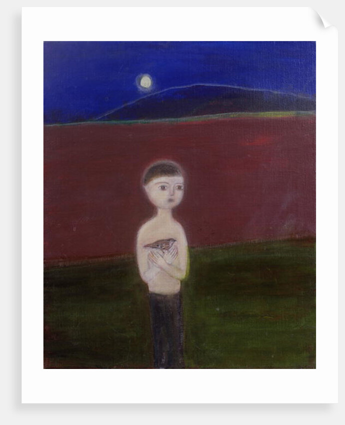 Boy in the Moonlight, 2002 acrylic on canvas) by Roya Salari