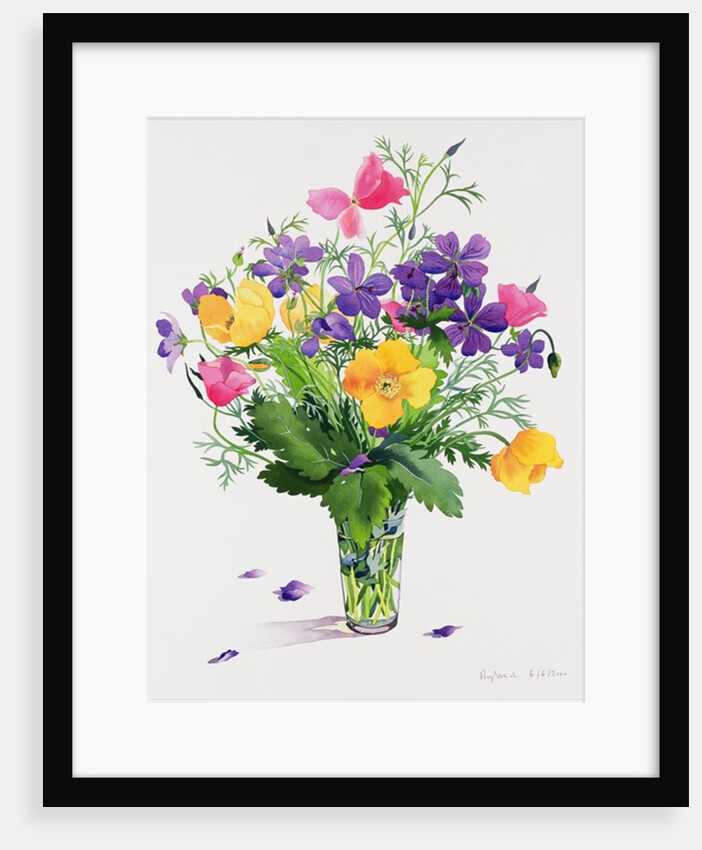 Poppies and Geraniums by Christopher Ryland