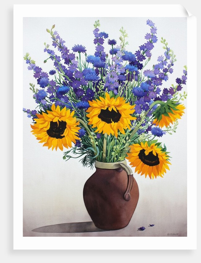 Summer Flowers in Brown Jug, 2014 by Christopher Ryland