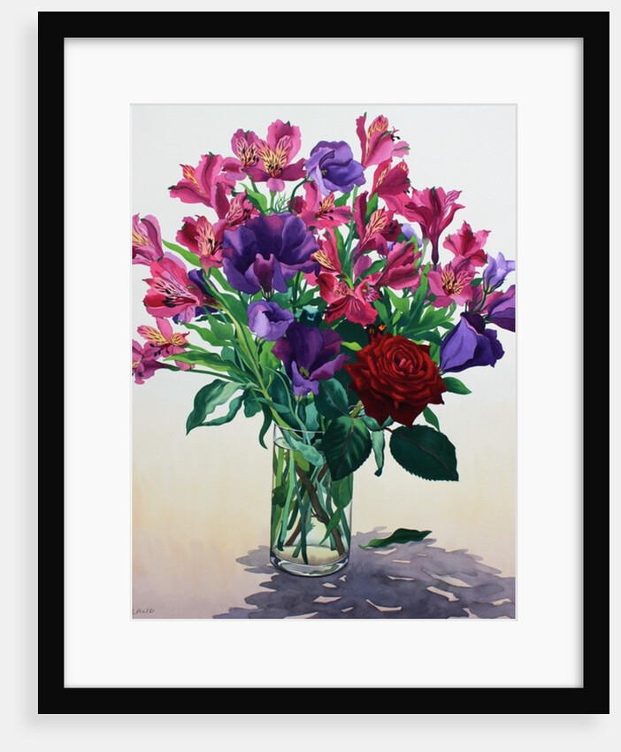 Flowers with Red Rose by Christopher Ryland