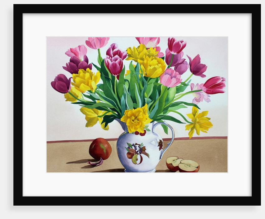Tulips in Jug with Apples, 2013 by Christopher Ryland