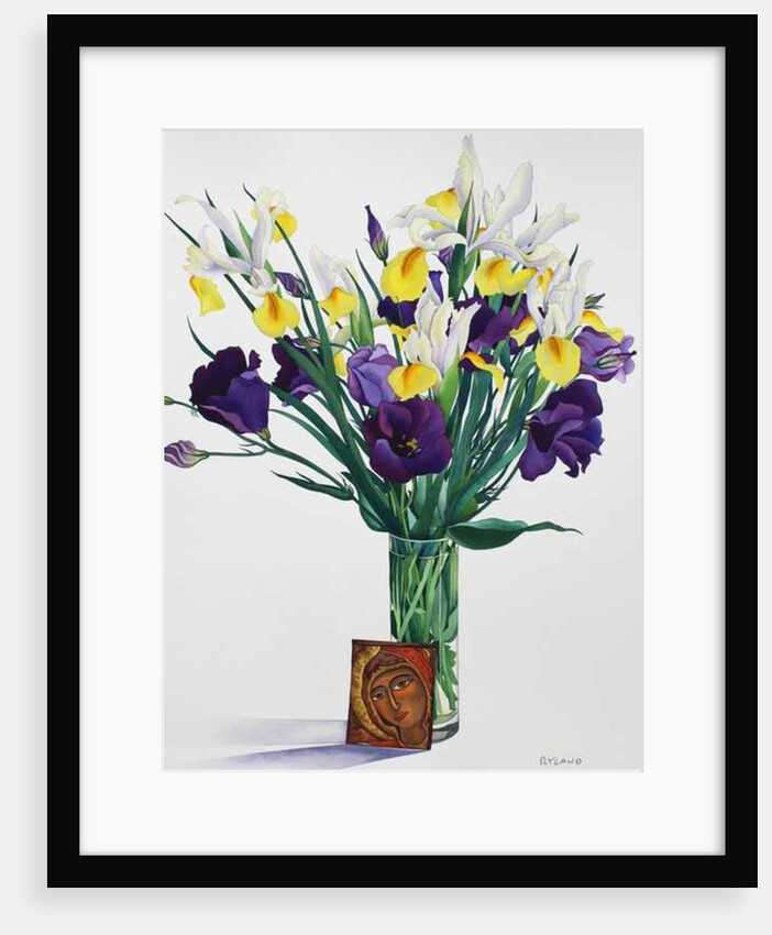 Flowers with Face from an Icon, 2014 by Christopher Ryland