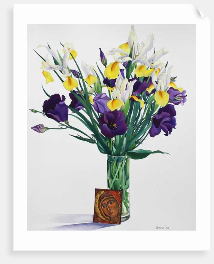 Flowers with Face from an Icon, 2014 by Christopher Ryland