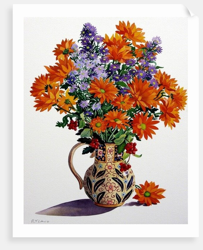 Orange Chrysanthemums by Christopher Ryland