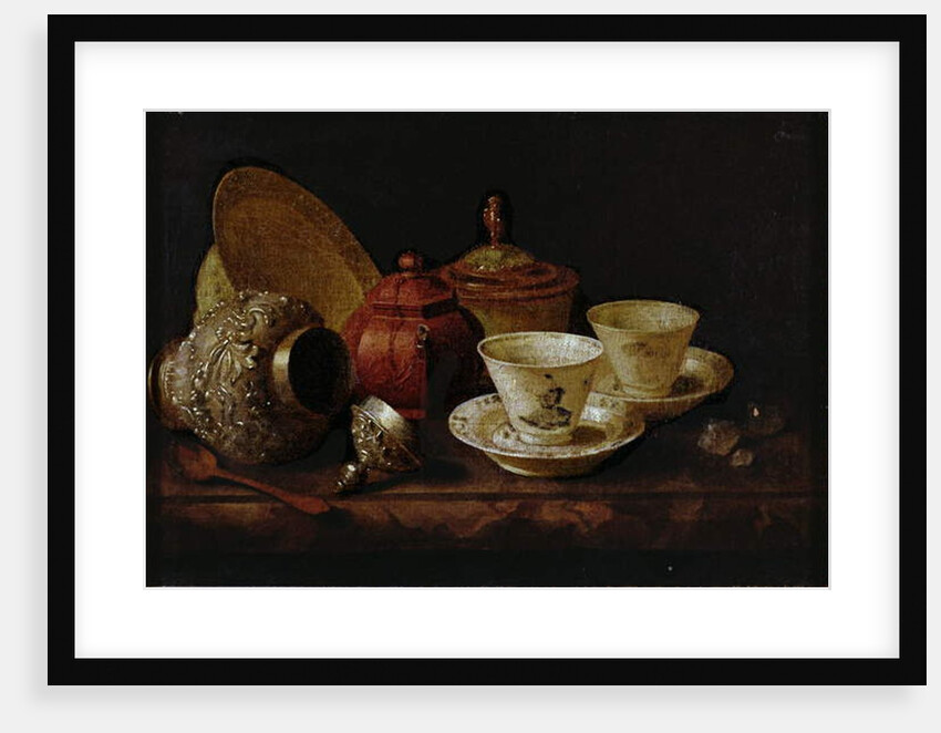 Still Life with Tea Cups, 1670-85 by Pieter Gerritsz. van Roestraten