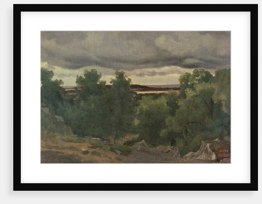 Au Petit Chaville, 1835-40 by Jean Baptiste Camille Corot