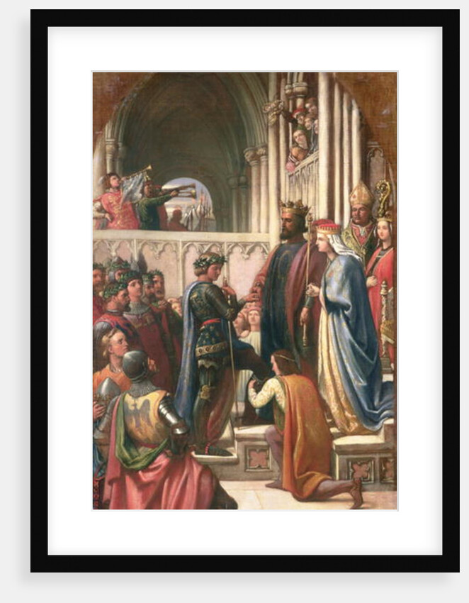 Edward III Conferring the Order of the Garter of Edward the Black Prince, 1847 by Charles West Cope