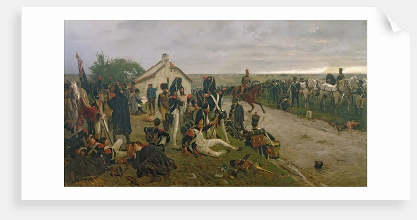 The Morning of The Battle of Waterloo: the French Await Napoleon's Orders, 1876 by Ernest Crofts