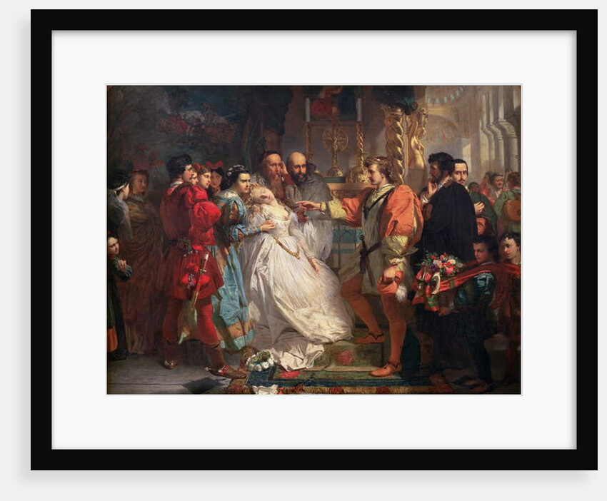 Claudio, deceived by Don John, accuses Hero by Marcus Stone