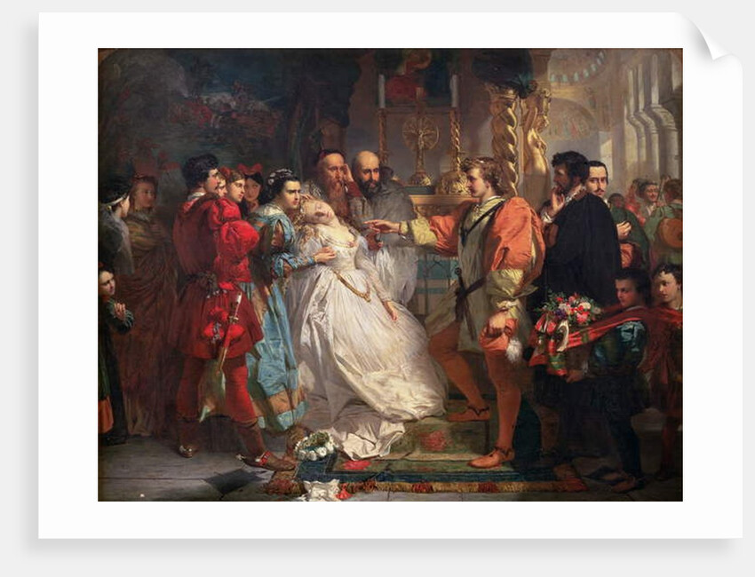 Claudio, deceived by Don John, accuses Hero by Marcus Stone