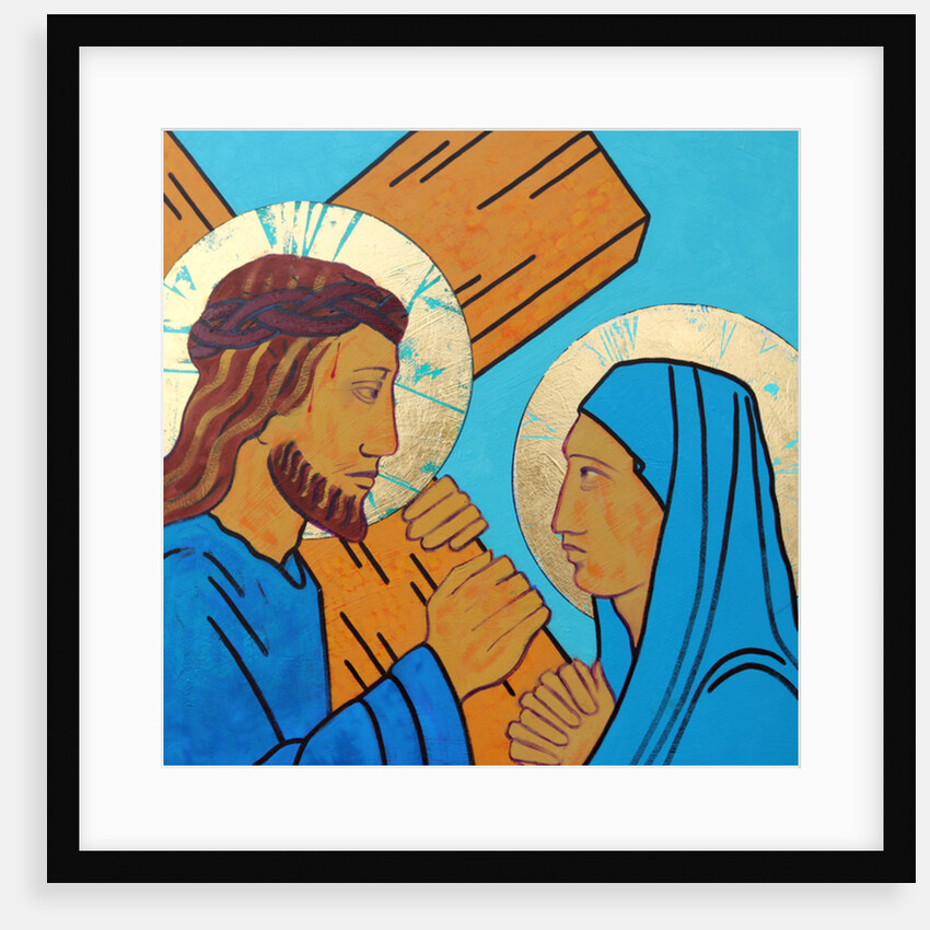 Jesus meets his mother, 2017 by Sara Hayward