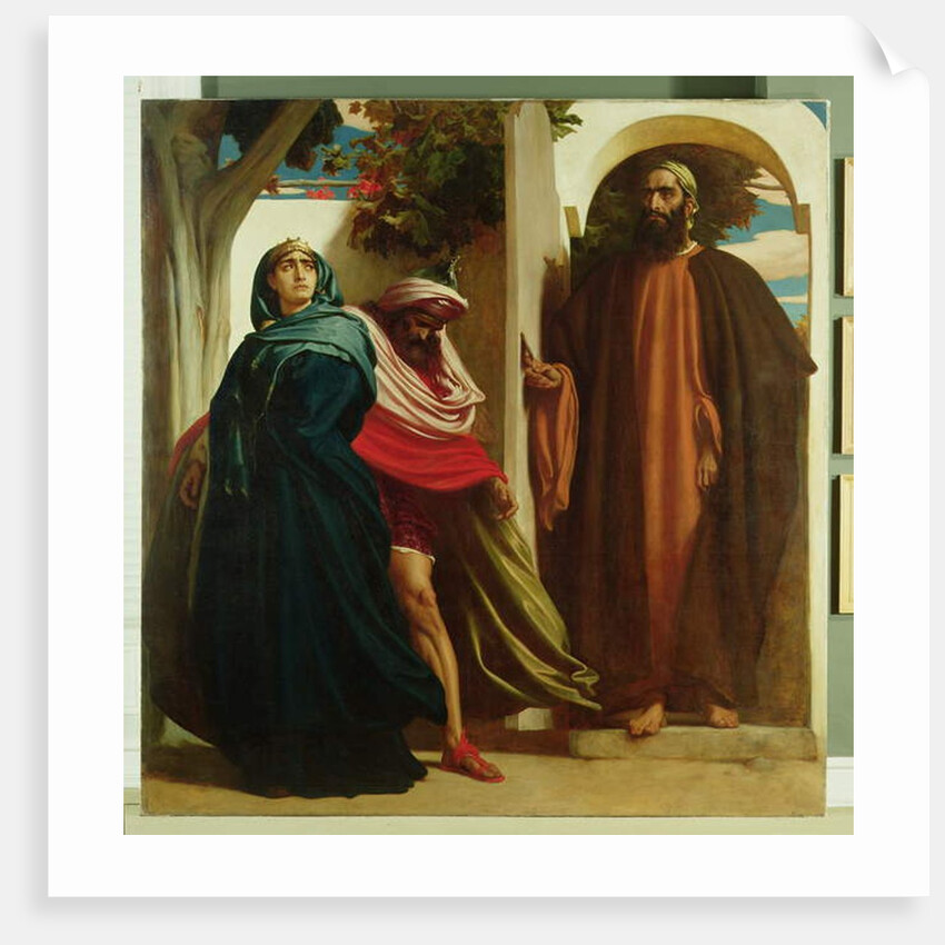Jezebel and Ahab Met by Elijah, c.1862-3 by Frederic Leighton