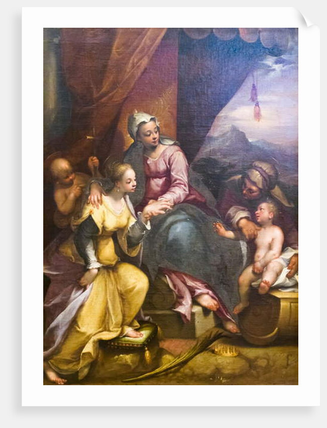 The Mystical Marriage of St Catherine, 1590 by Denys Calvaert or Calvart