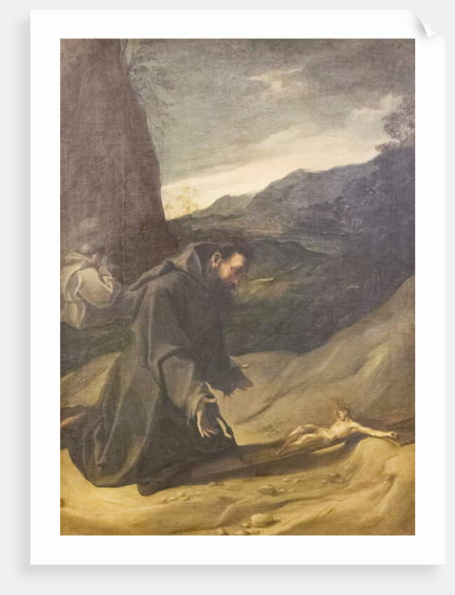 St Francis adoring the crucifix, c.1583-84, by Ludovico Carracci
