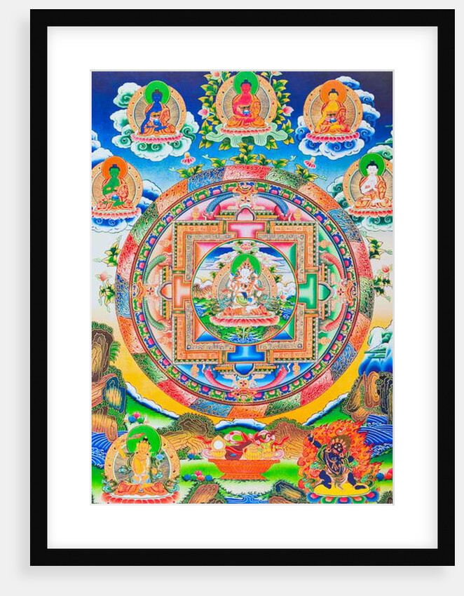Vajrasattva, Mandala by School Nepalese