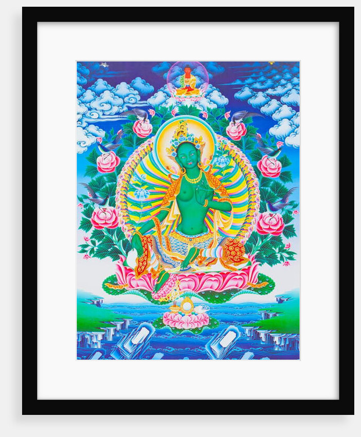 Image depicting the green Tara, the maternal protector from all dangers in the ocean of existence by School Nepalese