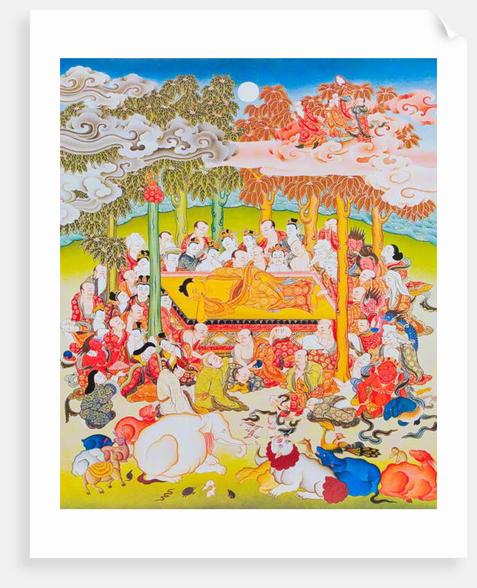 Image depicting the Buddha of Nirvana by School Nepalese