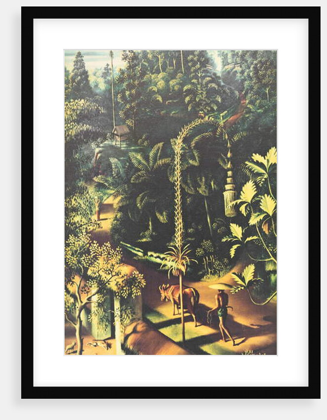 Village street, 1929 by Walter Spies