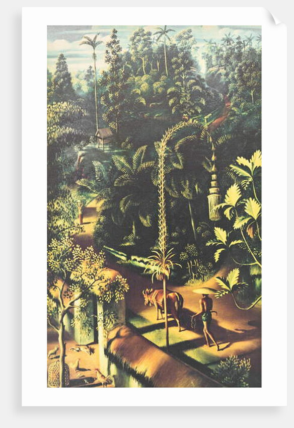 Village street, 1929 by Walter Spies