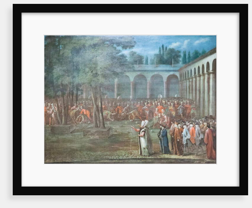 The ambassadorial delegation passing through the second courtyard of the Topkapi Palace, 1725 by Jean Baptiste Vanmour