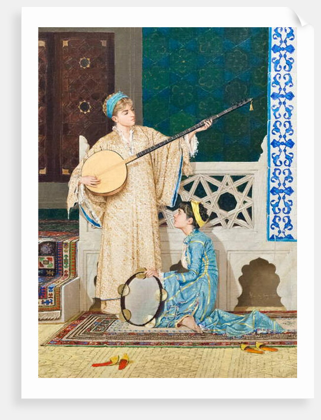 Two musician girls, 1880 by Osman Hamdi Bey