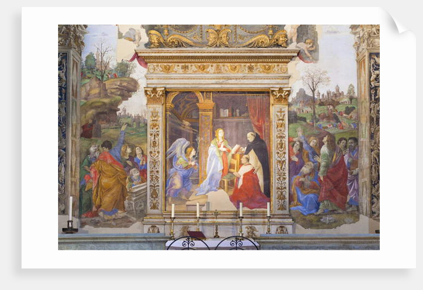 The Annunciation, altarpiece of the Carafa Chapel, 1488-93 by Filippino Lippi