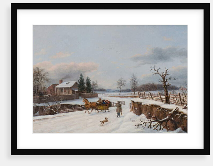Sleighing Scene Near Philadelphia, 1841 by Thomas Birch
