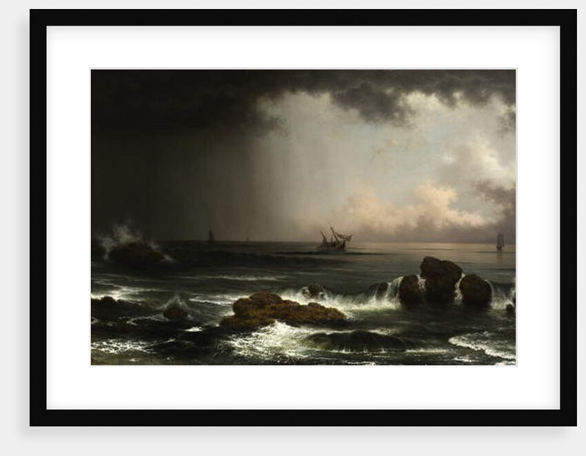 Coastal Scene with Sinking Ship, 1863 by Martin Johnson Heade