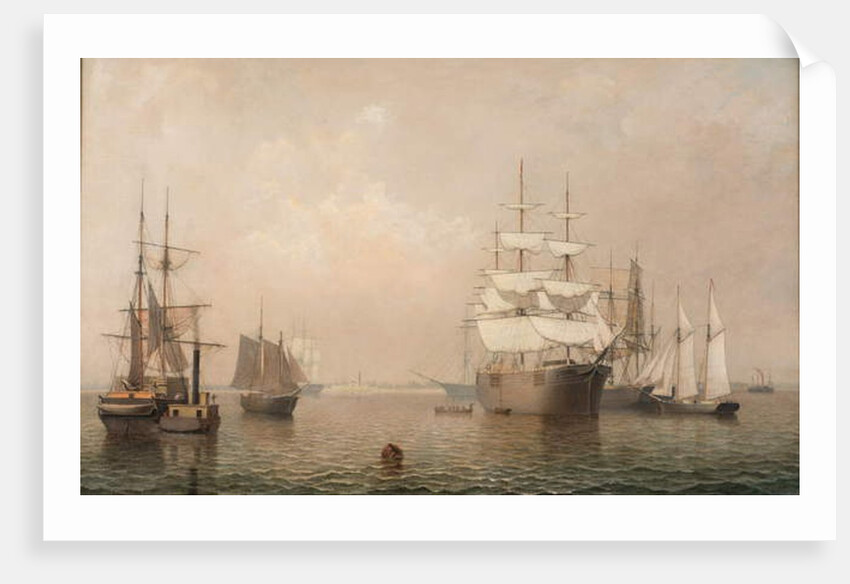 Merchantmen Off Boston Harbor, 1863 by Fitz Henry Lane