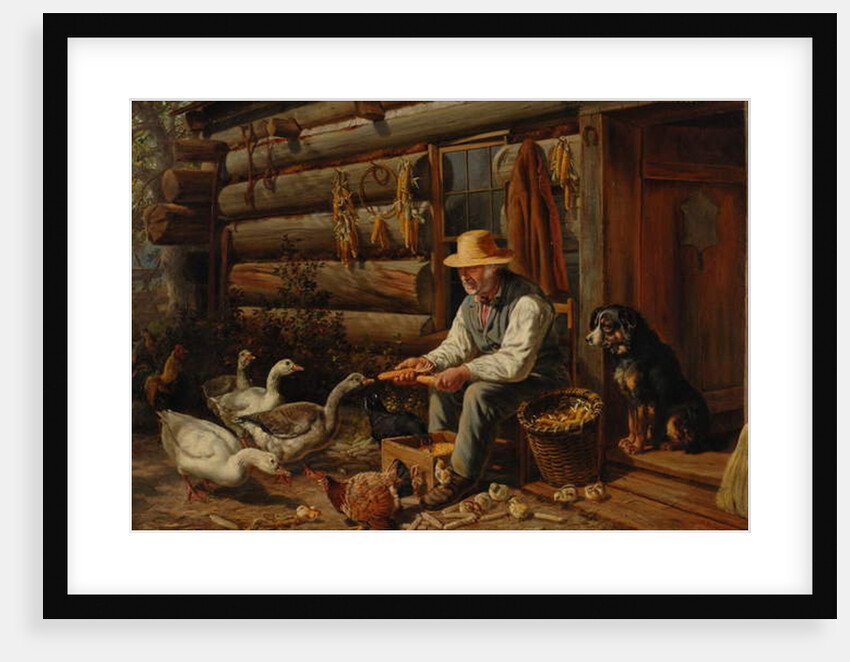 The Old Pioneer: Uncle Dan and His Pets, 1878 by Arthur Fitzwilliam Tait