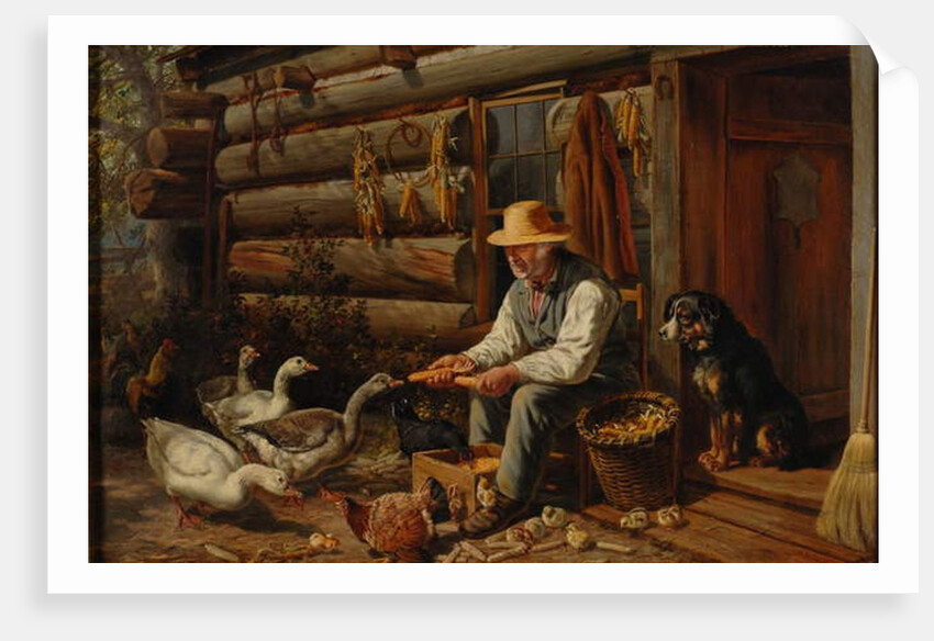 The Old Pioneer: Uncle Dan and His Pets, 1878 by Arthur Fitzwilliam Tait