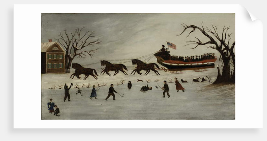 The Suffragettes Taking a Sleigh Ride, 1870-90 by American School