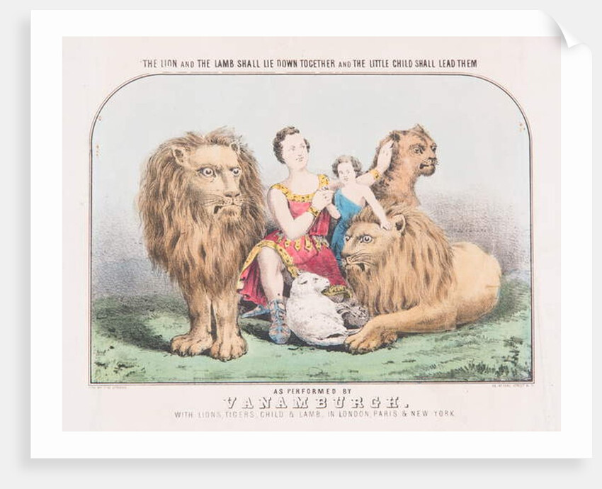 The Lion and the Lamb Shall Lie Down Together and The Little Child Shall Lead Them, c.1840 by T. W. Strong