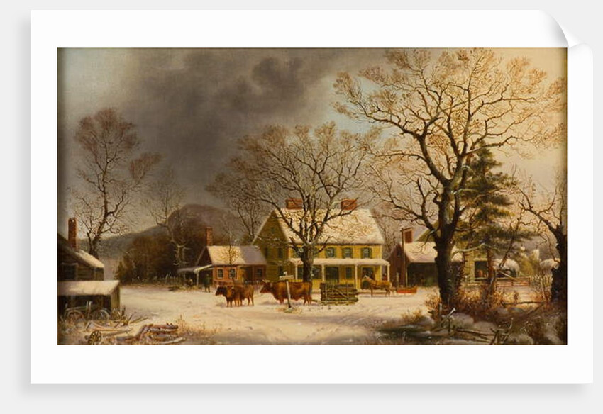 The Old Inn - Ten Miles to Salem, 1860-63 by George Henry Durrie