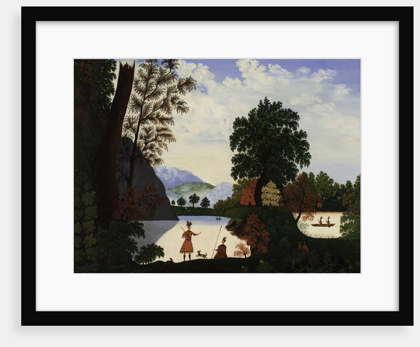 Landscape with Indians, 1880 by American School