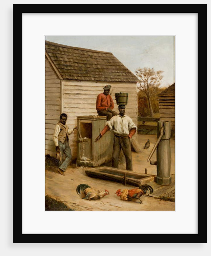 Barnyard Cock Fight, 1860 by Benjamin J. Severance