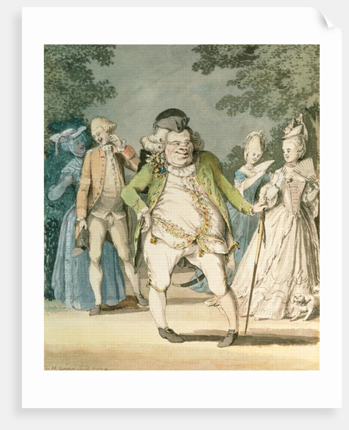 The Macaroni, 1774 by Samuel Hieronymous Grimm