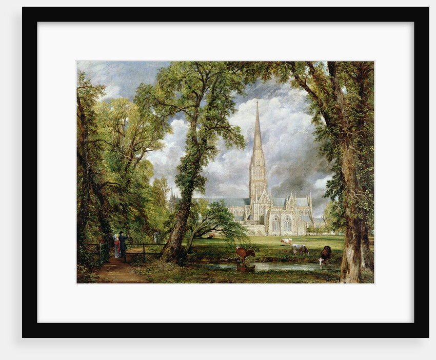 View of Salisbury Cathedral from the Bishop's Grounds, c.1822 by Anonymous
