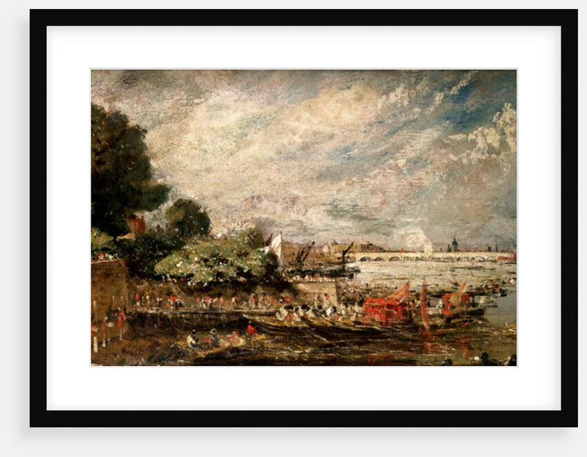 Waterloo Bridge from above Whitehall Stairs, c.1819 by John Constable