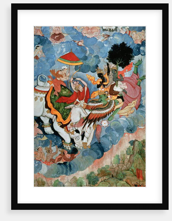 Krishna's combat with Indra, c.1590 by Indian School